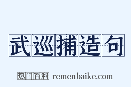 武巡捕造句是什么意思的图片